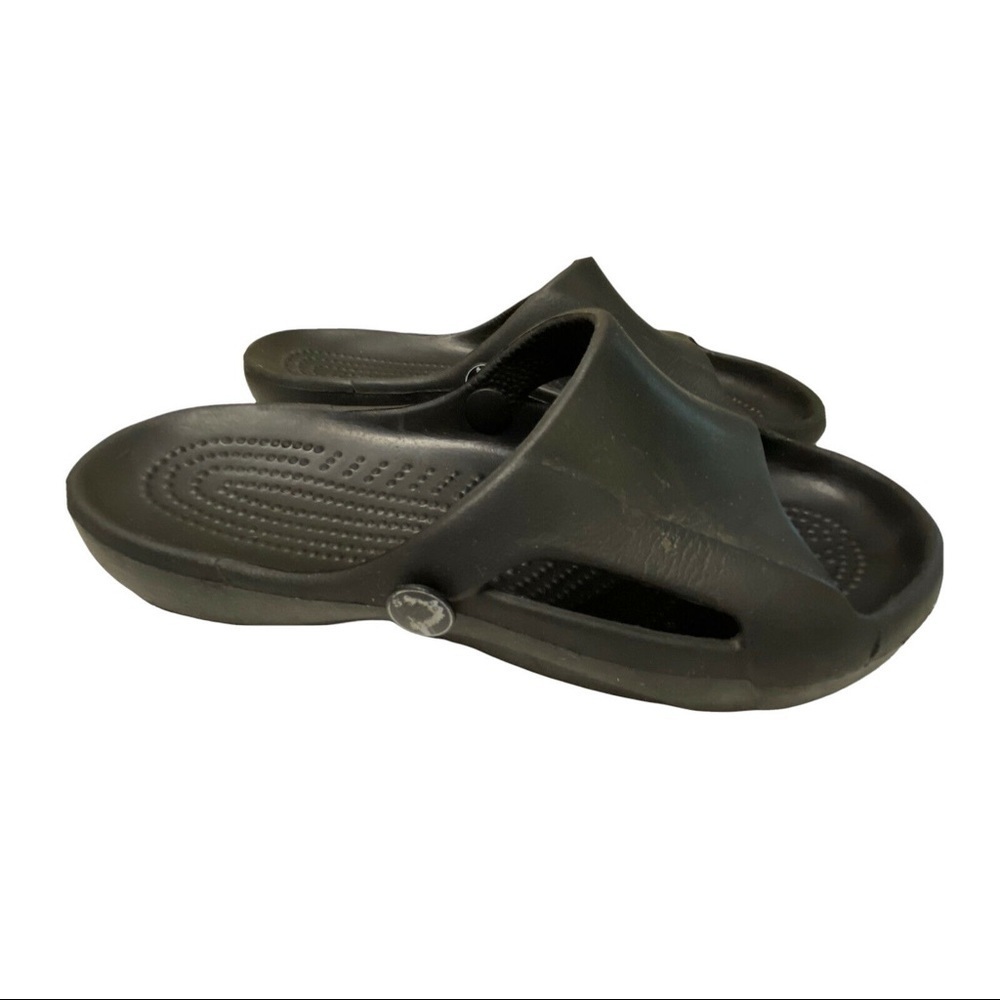 Crocs Classic Womens Black Slides Sandals Shoes Sz 6. 3555